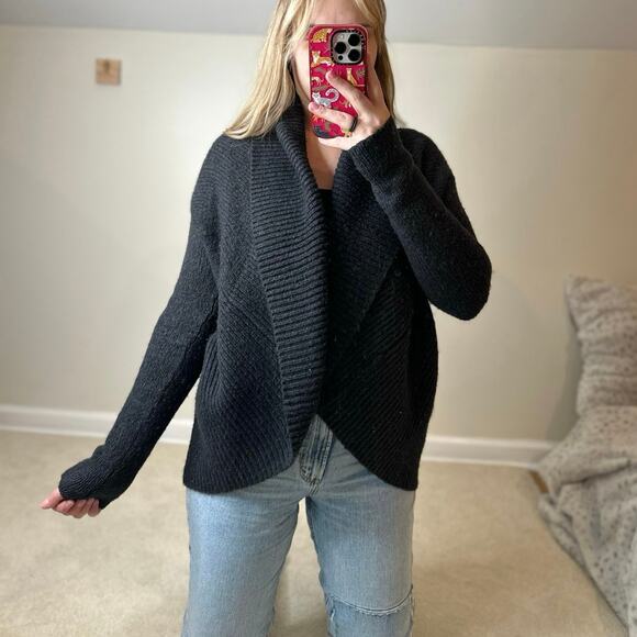 Vince: Gray Thick Knit Cardigan - Picture 1 of 6